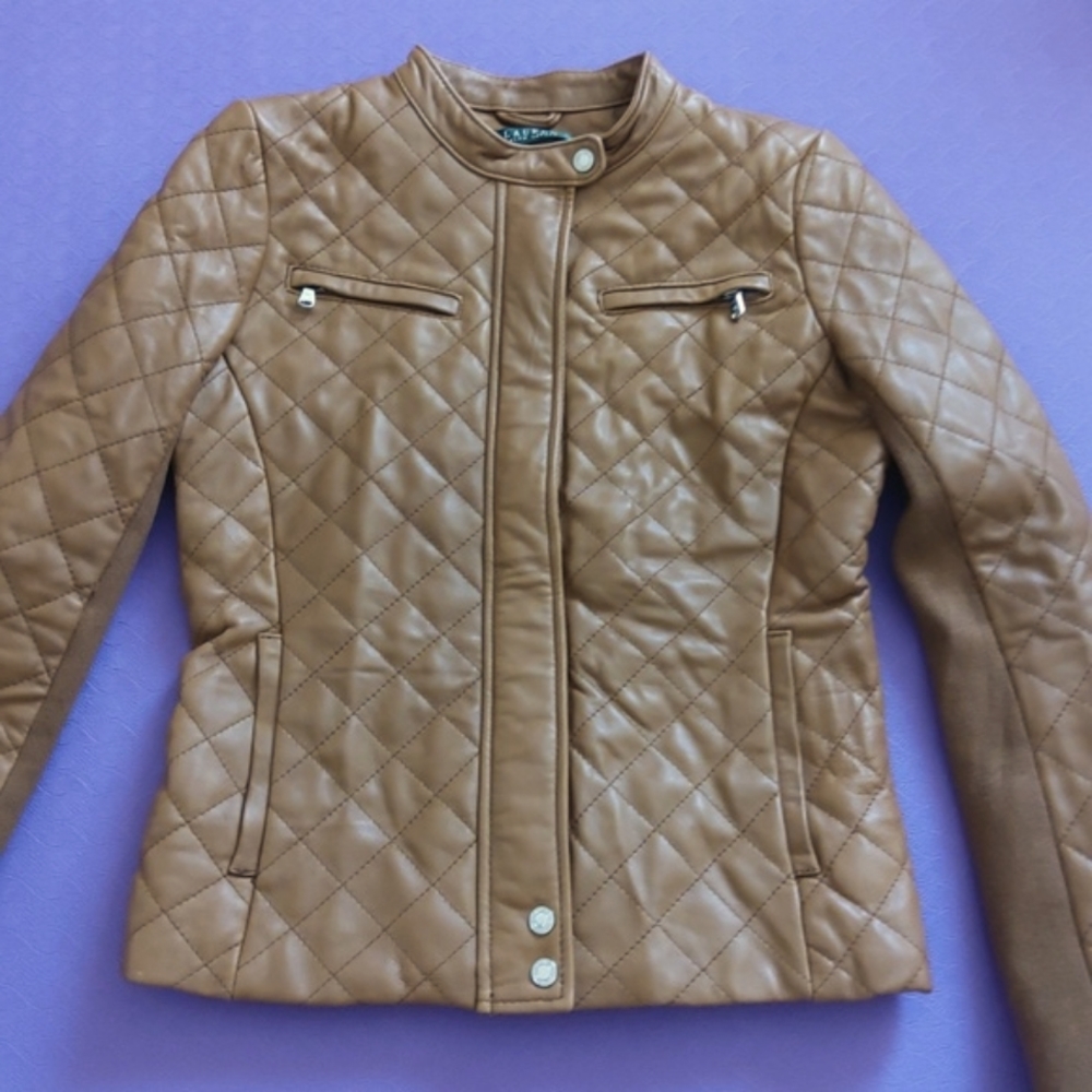 Ralph Lauren Quilted Leather Moto Jacket